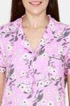 Coucou Woven Printed Pyjama Set - Pink Lady — thumbnail 5